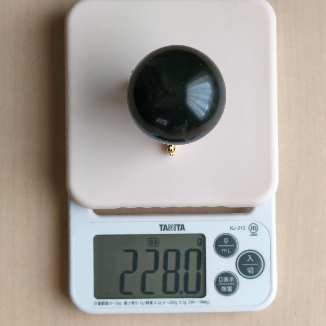 高品質レア◇ブラックトルマリンスフィア*a 52mm・228g／天然石 丸玉