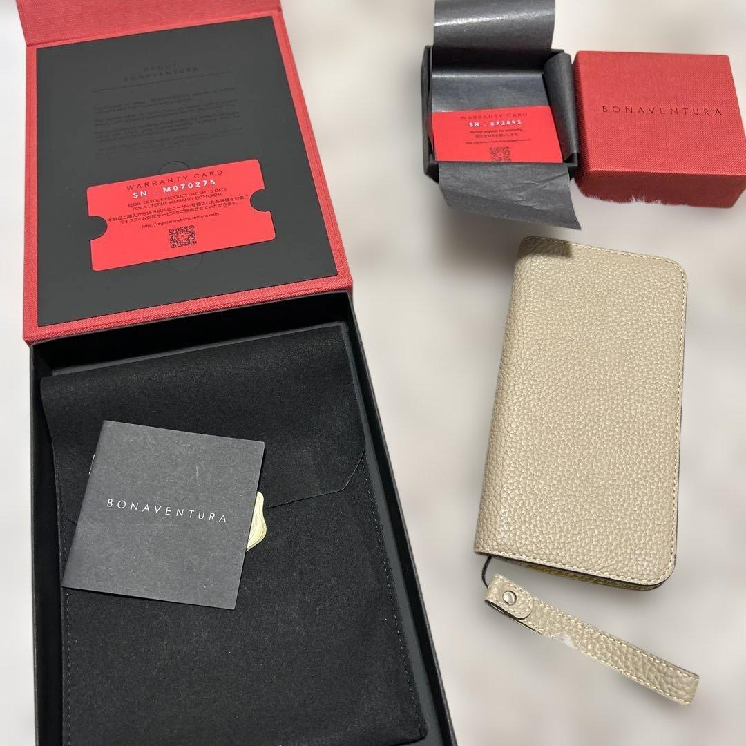 BONAVENTURA 手帳型ケース ベージュ/イエロー iPhone14
