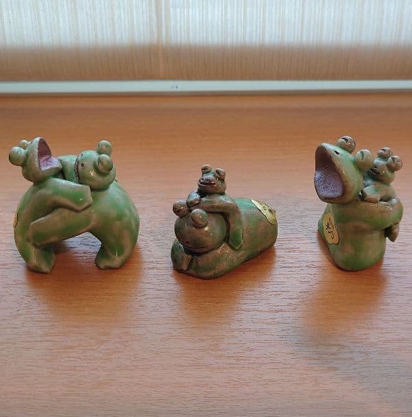 ★新品未使用★　有田焼　かえる　３個セット