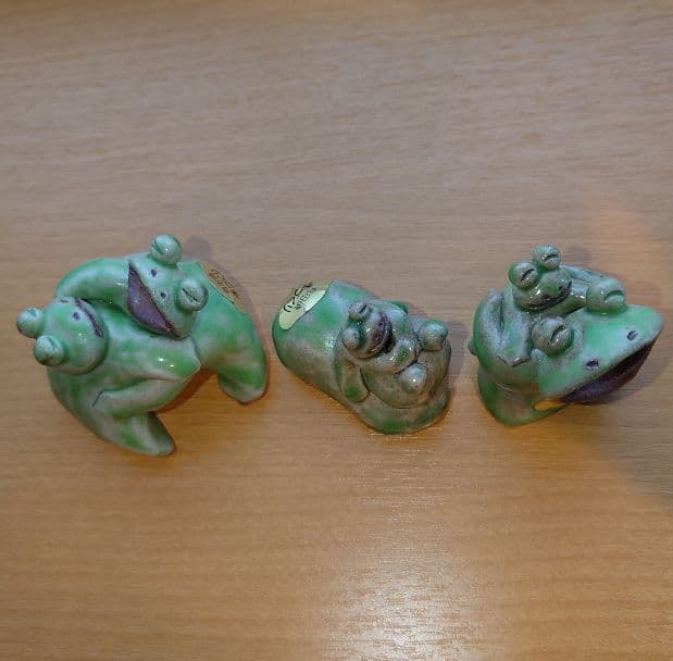★新品未使用★　有田焼　かえる　３個セット