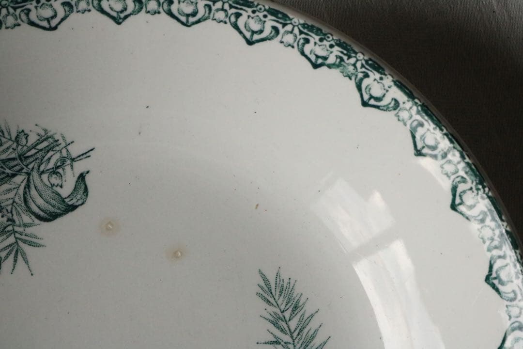 フランス　アンティーク スズラン　プレート　カロット皿　深皿