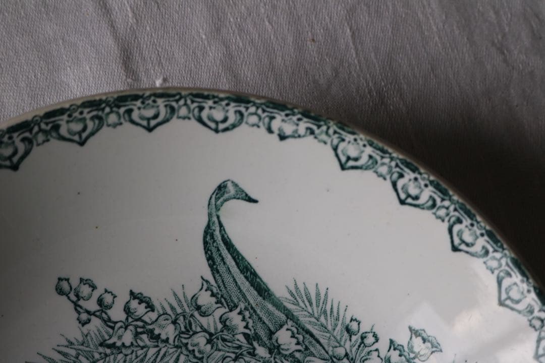 フランス　アンティーク スズラン　プレート　カロット皿　深皿