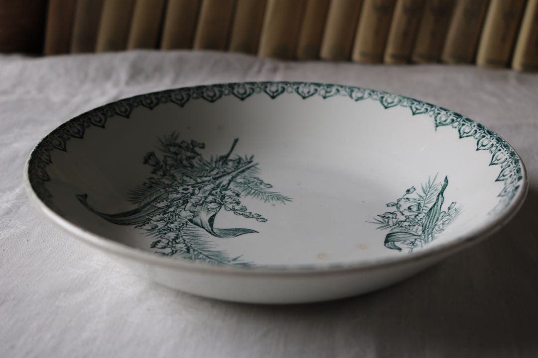 フランス　アンティーク スズラン　プレート　カロット皿　深皿