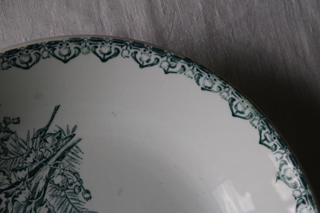 フランス　アンティーク スズラン　プレート　カロット皿　深皿