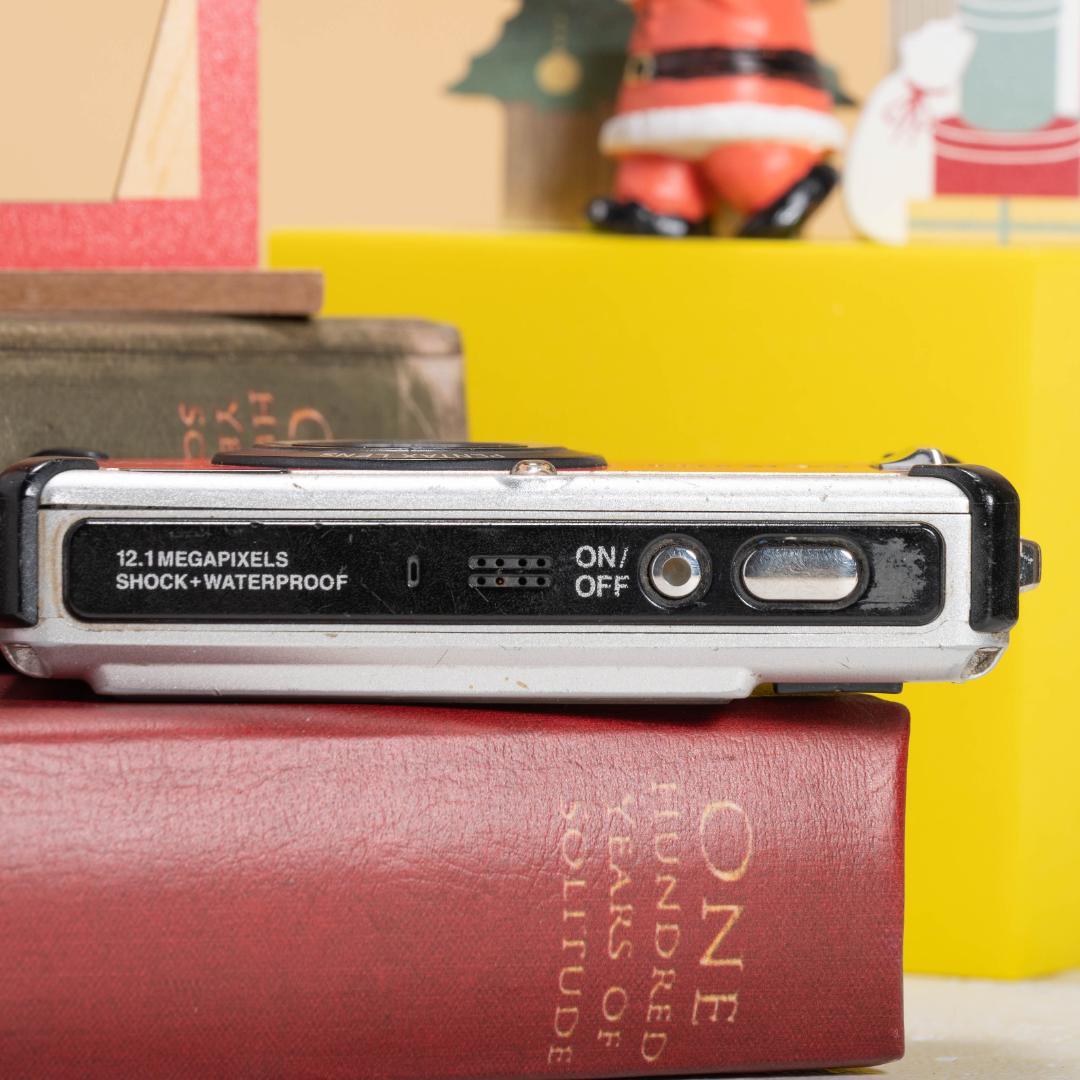 【防水カメラ】PENTAX optio W80 レッド 動作確認済 スマホ転送