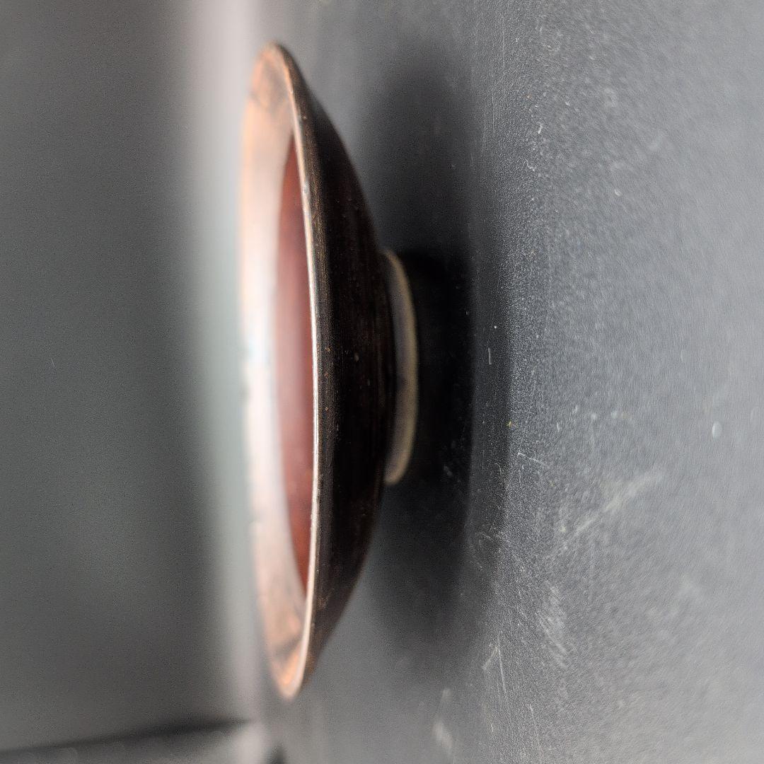 【新品】越前焼 アメ釉 陶器製 円形皿 4枚セット 陶芸家造