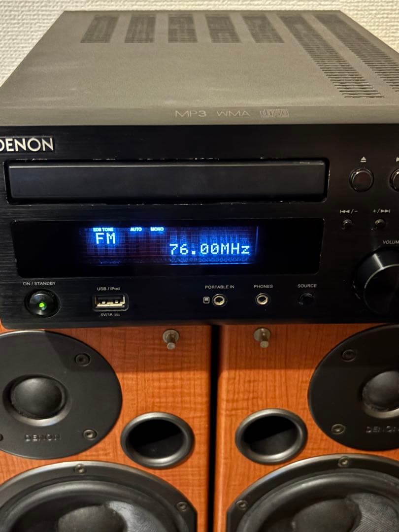 【DENON】 RCD-M38-K ブラック 2スピーカーセット