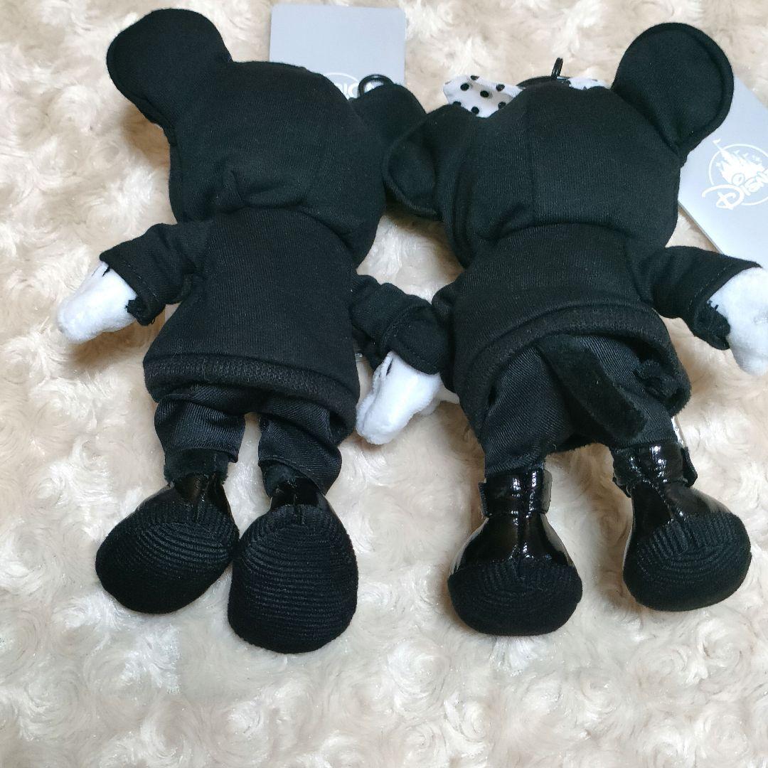 ディズニーストア ぬいぐるみキーチェーンblack style ミッキー ミニー