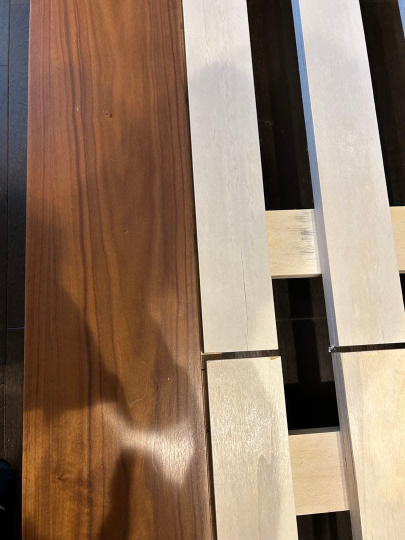 Villa ローベッドフレーム セミダブル ウォールナット　ステージ型