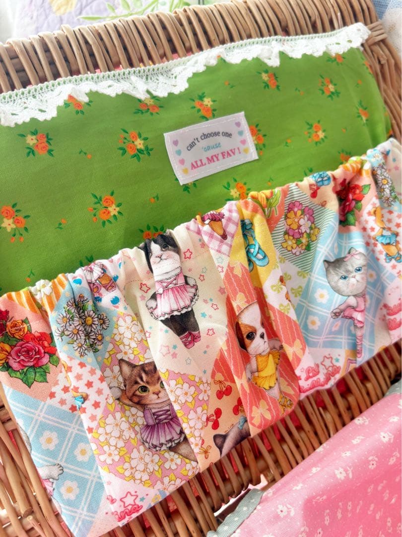 .:*♡ハンドメイド♡コヤンイサムチョン♡ 蓋付き/バスケット♡バレリーナ♪