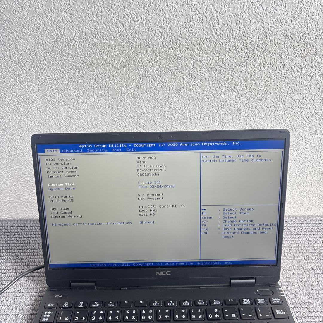 NEC versapro VC-6 i5第10世代　メモリ8GB #7191