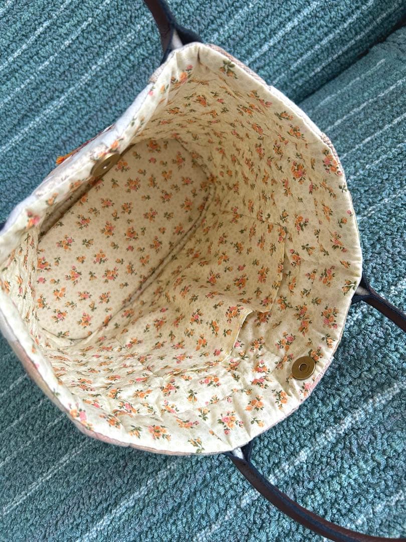 パッチワーク スーちゃん&犬 おばあちゃんの花園 トートバッグ