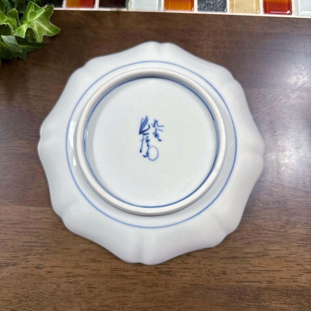 【九谷焼】上出 長右エ門窯　銘々皿 5枚組　共箱入り