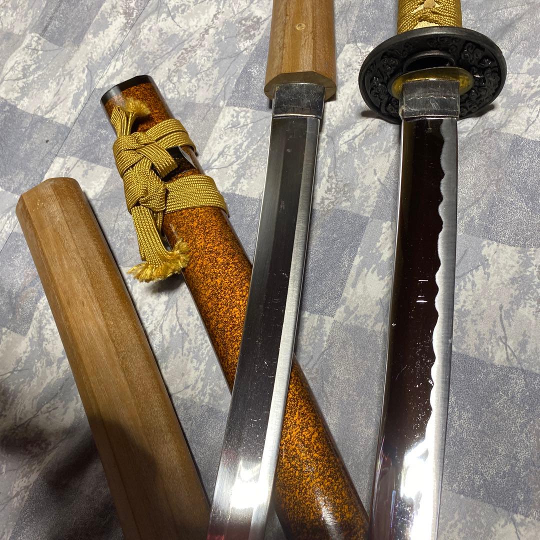 格安模造刀 拵えと白木鞘の脇差2本