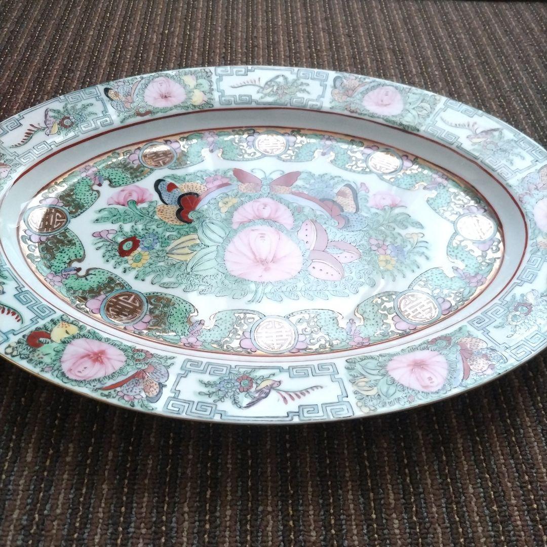 【美品】CHATSWORTH　チャッツワース　プラナカン　手描き　オーバル大皿