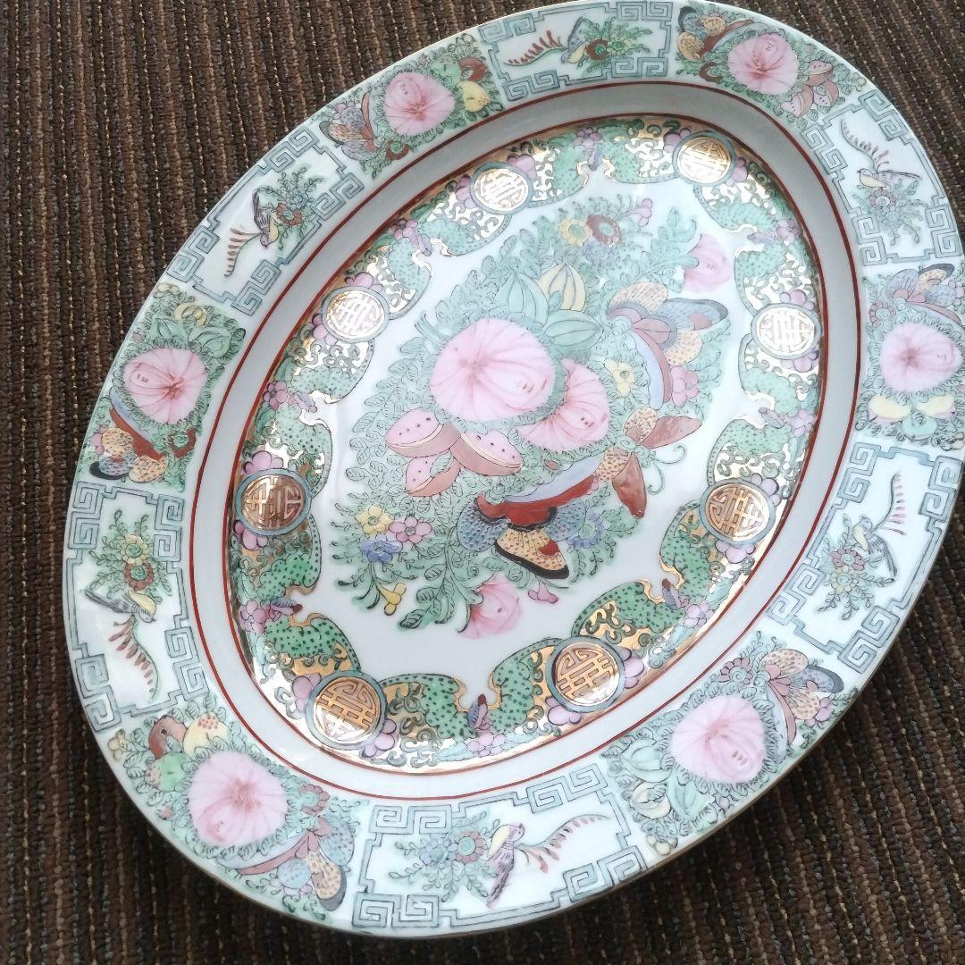 【美品】CHATSWORTH　チャッツワース　プラナカン　手描き　オーバル大皿