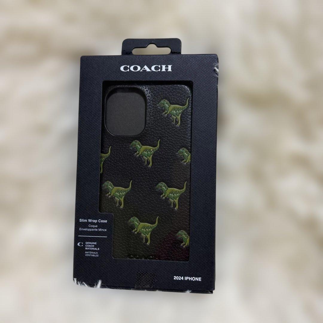 新品　COACH iPhone16ケース　レキシー　恐竜