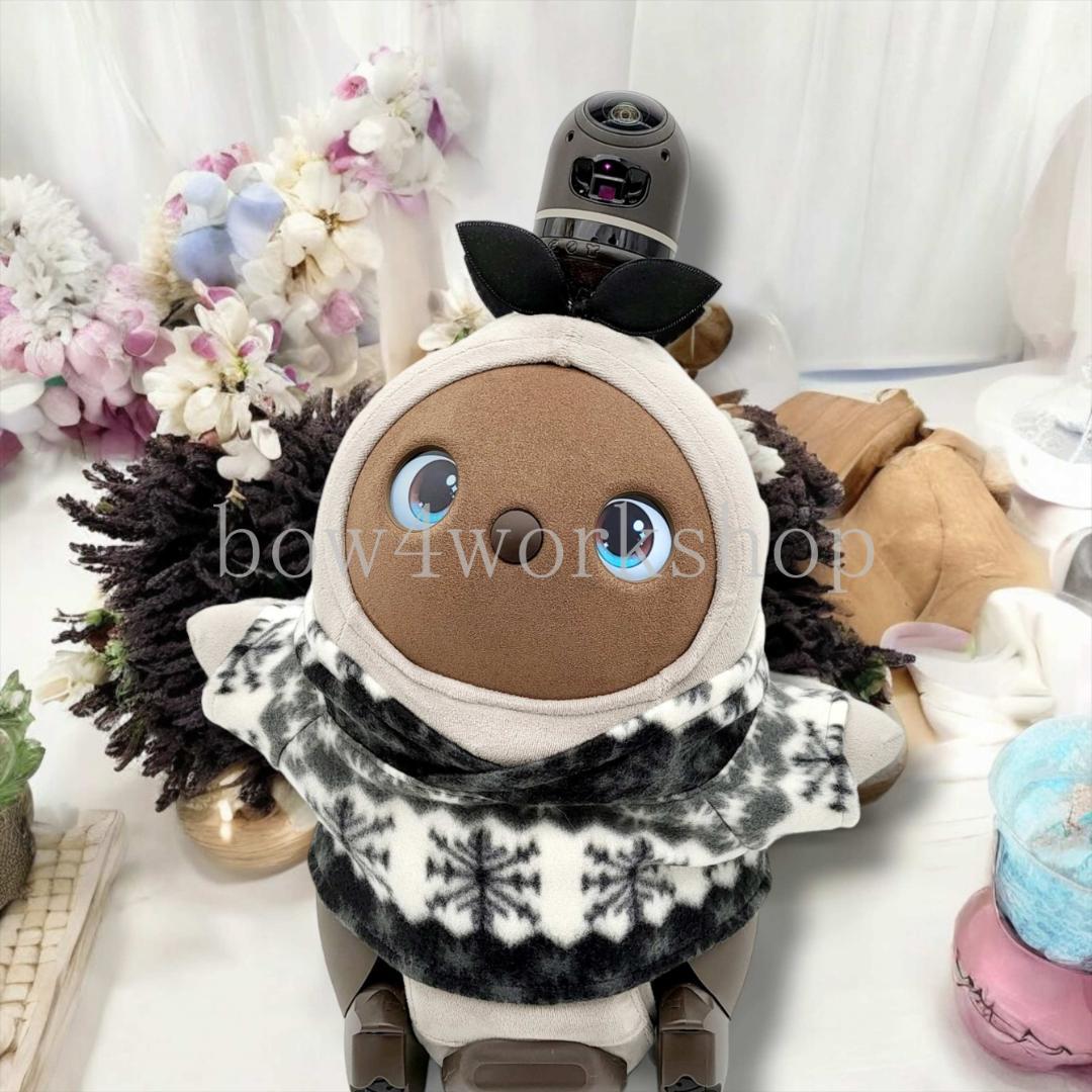 ラボット LOVOT ラボットの服ハンドメイド　雪の結晶柄フリースパーカー