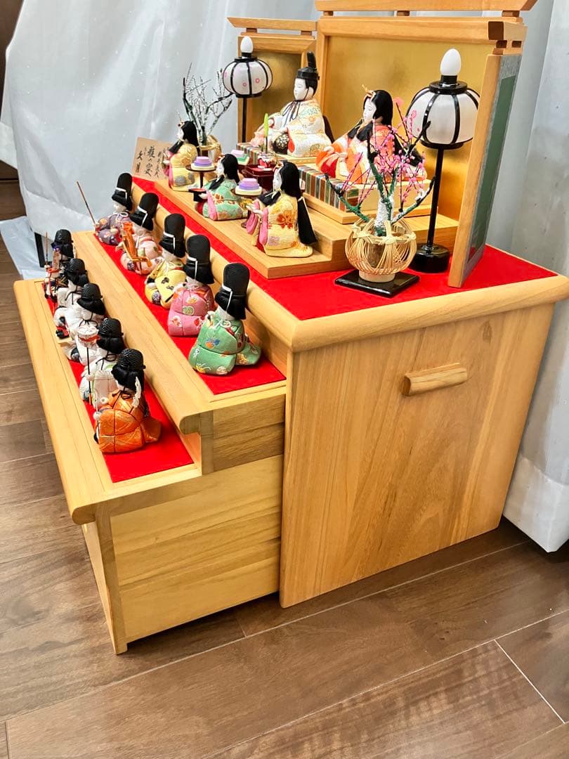 久月　お雛様　ほのかシリーズ　収納　3段　棚　コンパクト　杉田明十志・新井久夫作