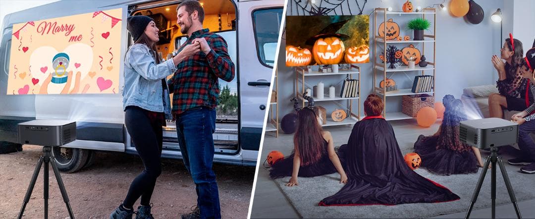 プロジェクター 小型 天井投影 800ASNI 高輝度 1080P 4K対応