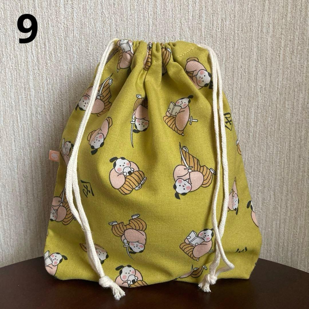 ハンドメイド　巾着　ミニバッグ　和柄　花柄　犬柄　フルーツ柄　アニマル柄　A