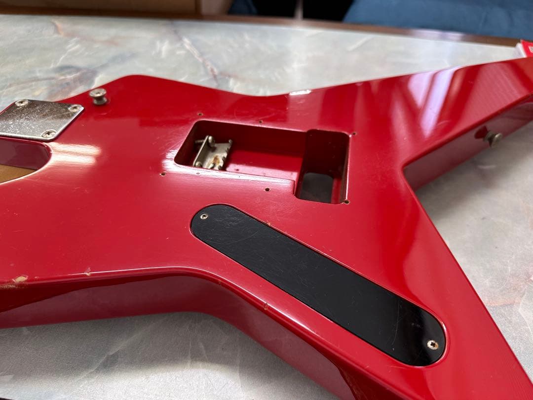 高崎晃　ランダムスター　赤ボディメイプル指板