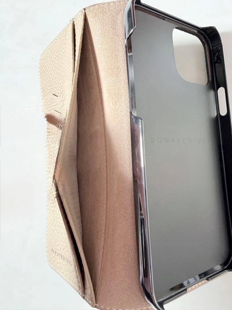 BONAVENTURA iPhone13promax手帳型シュリンクレザー