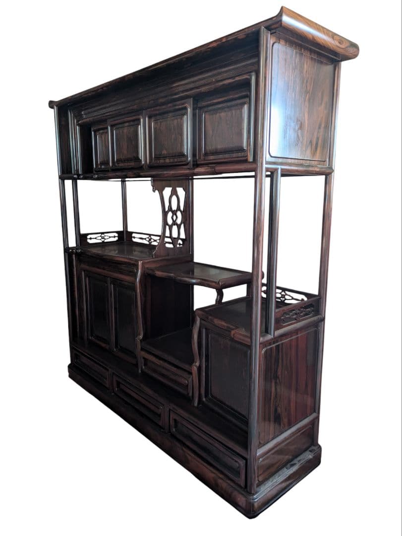 茶棚 茶箪笥 紫檀 古家具 飾り棚