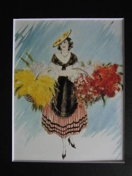 ルイ・イカール、春の花売り、希少限定額装用画集より、新品高級額装付、状態良好