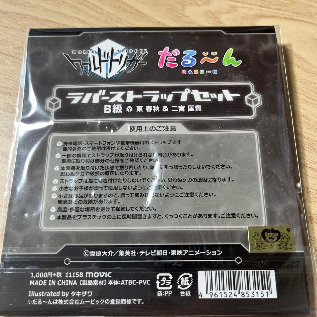 ワールドトリガー だる〜んラバーストラップセット