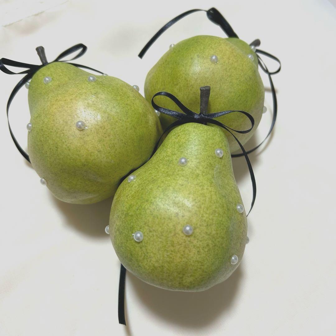 洋梨オブジェ フェイクフルーツ　ラフランス 12個