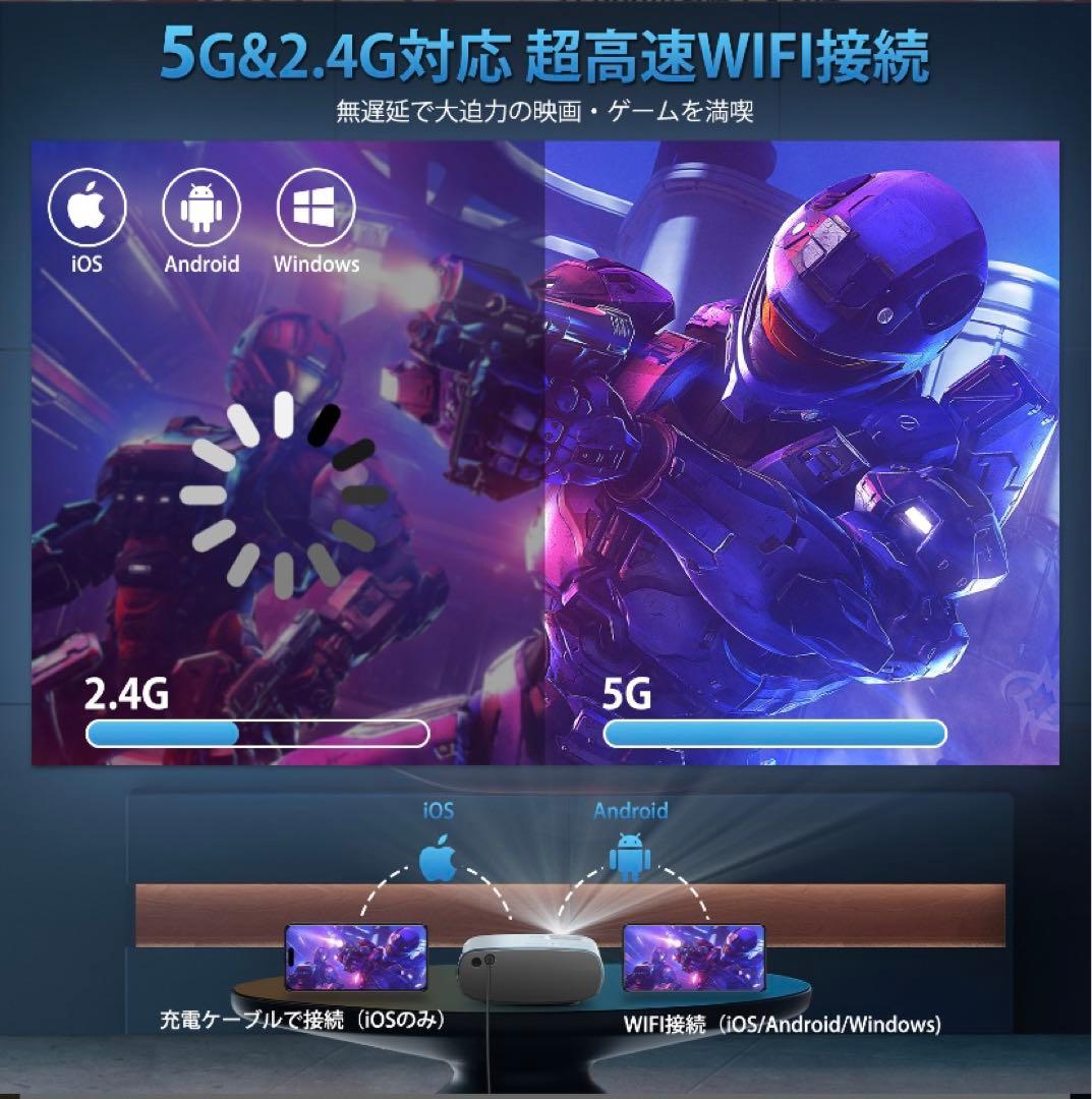 大人気❤️プロジェクター 小型 9200ルーメン ホームシアター 4K対応 高輝度