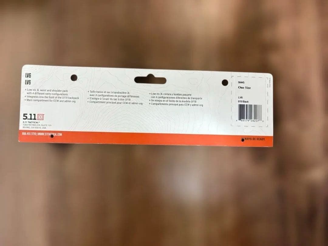 5.11 LV6 2.0 ボディバッグ ウエストポーチ 3L 本体と拡張パッチ