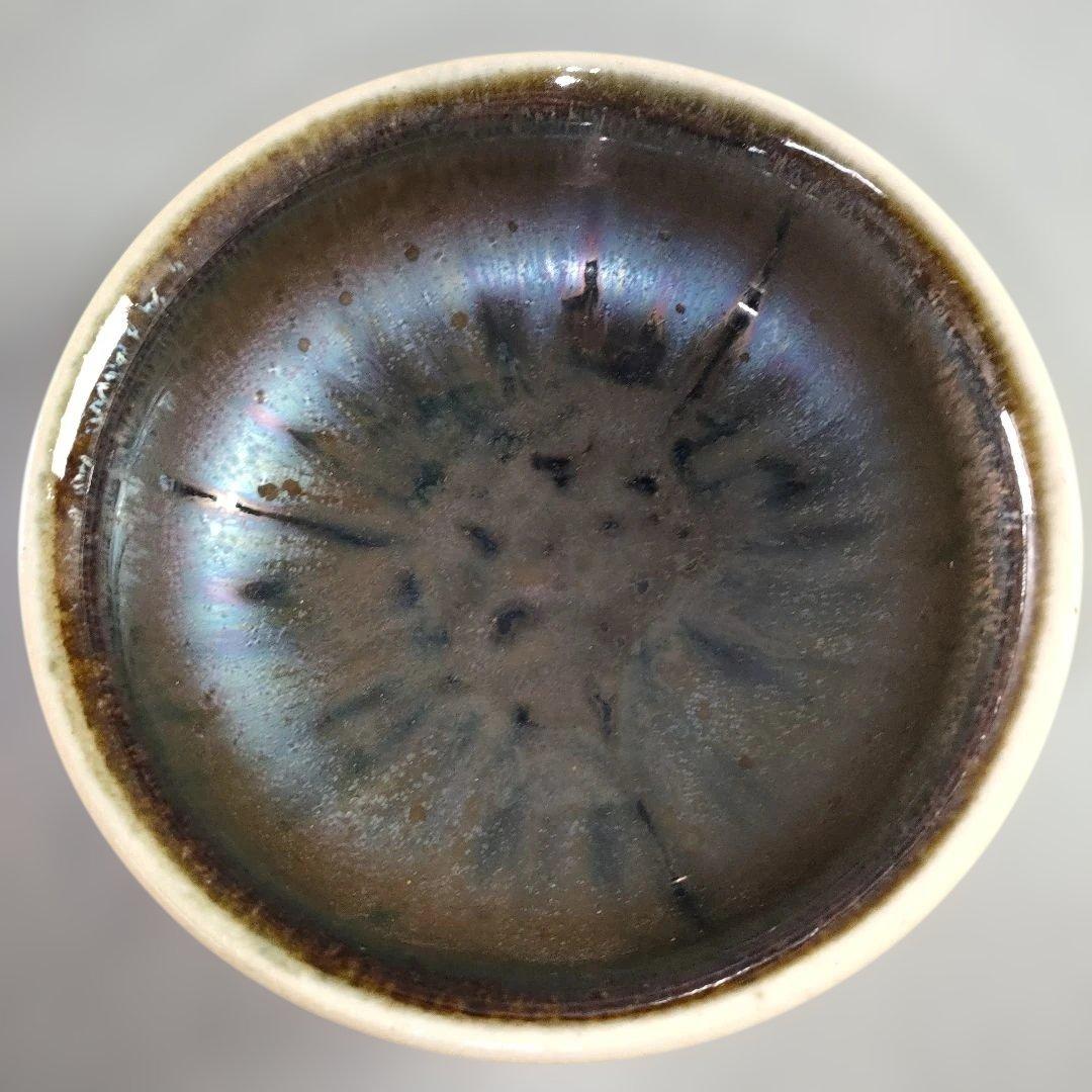 A1334-2/安野焼/淳窯/鶴我淳二朗 造/窯変天目釉組鉢5客/共箱/懐石道具