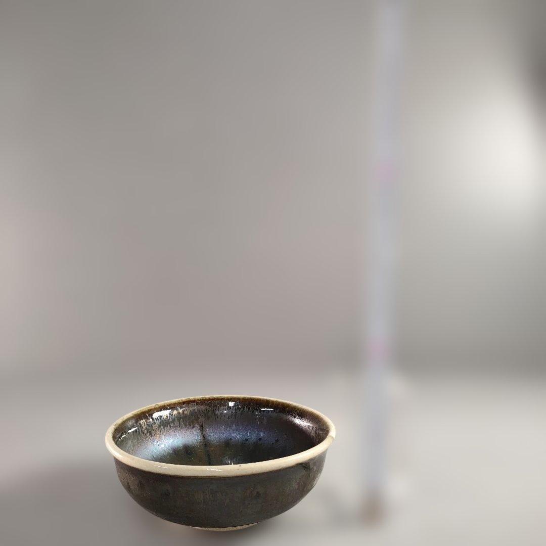 A1334-2/安野焼/淳窯/鶴我淳二朗 造/窯変天目釉組鉢5客/共箱/懐石道具
