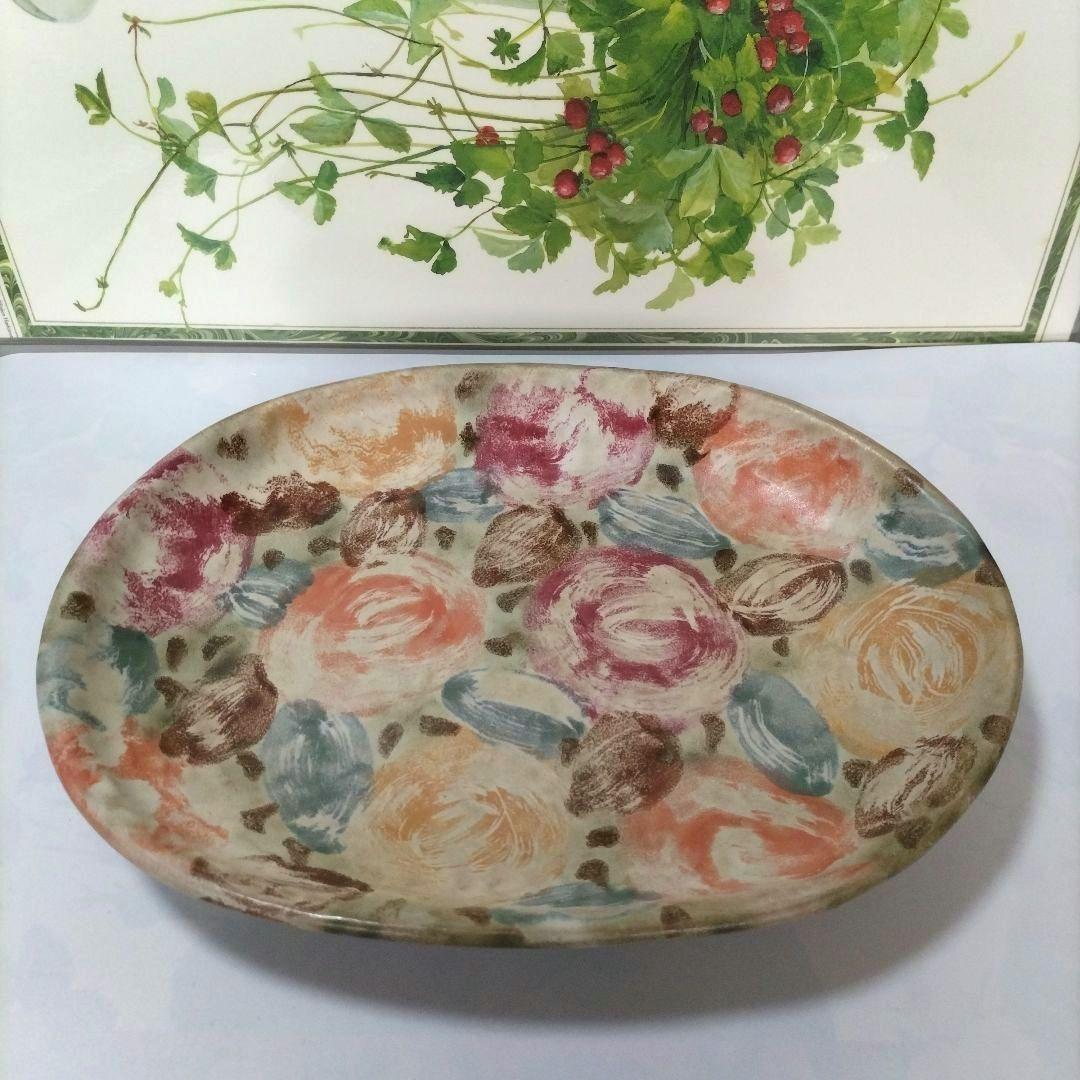 [陶芸家] 堂前守人作 楕円 皿