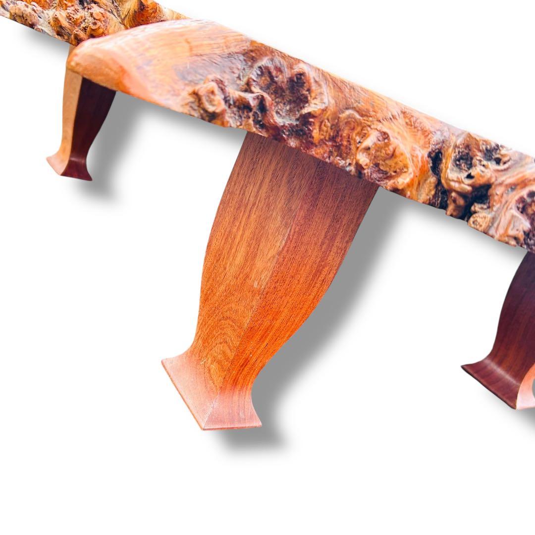 【超希少品】高級 花梨 瘤杢 座卓 一枚板 天然木 艶 光沢 ローテーブル