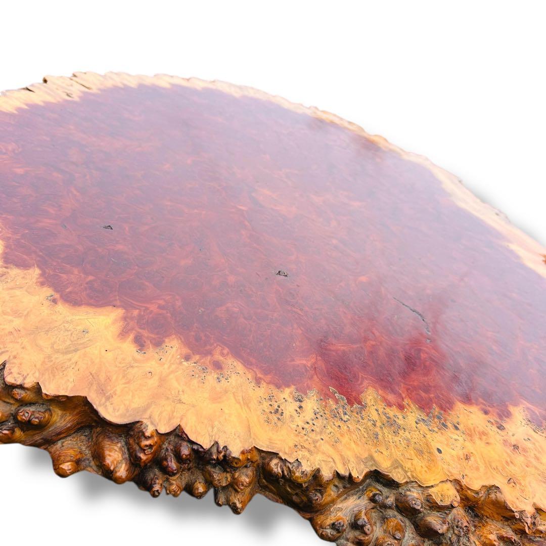 【超希少品】高級 花梨 瘤杢 座卓 一枚板 天然木 艶 光沢 ローテーブル