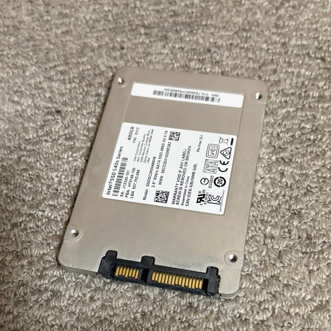 Intel SSD 540s 480GB 2.5インチ（中古品）
