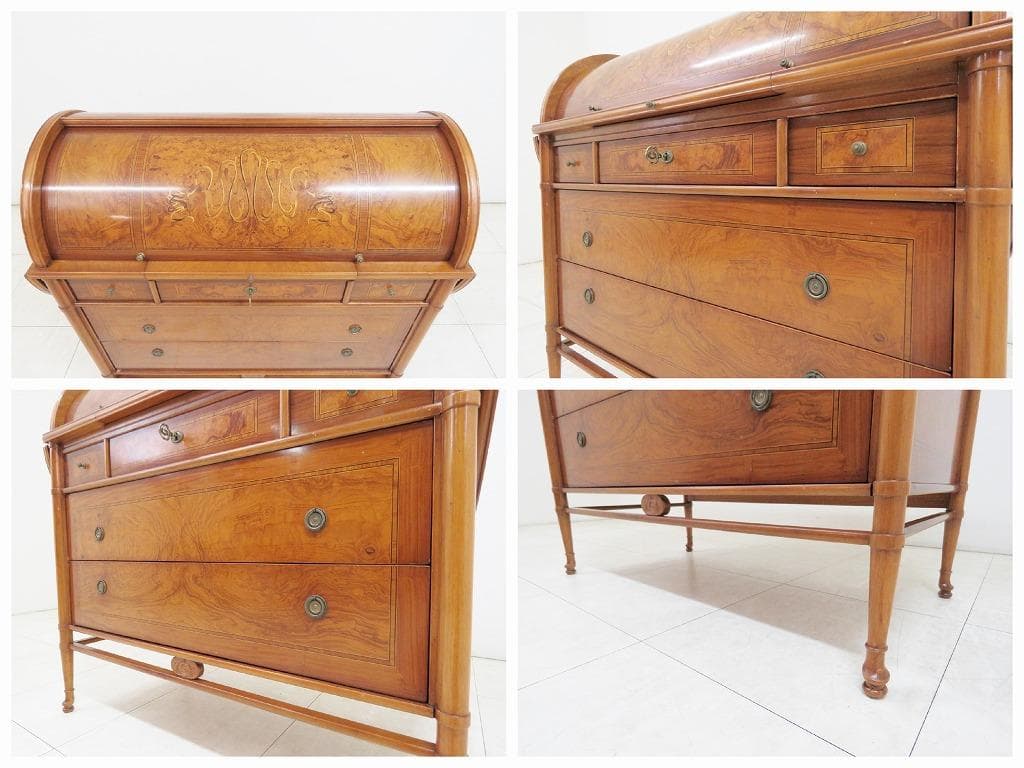 最高級 イタリア カルパネリ ライティングビューロー 象嵌 デスク チェスト