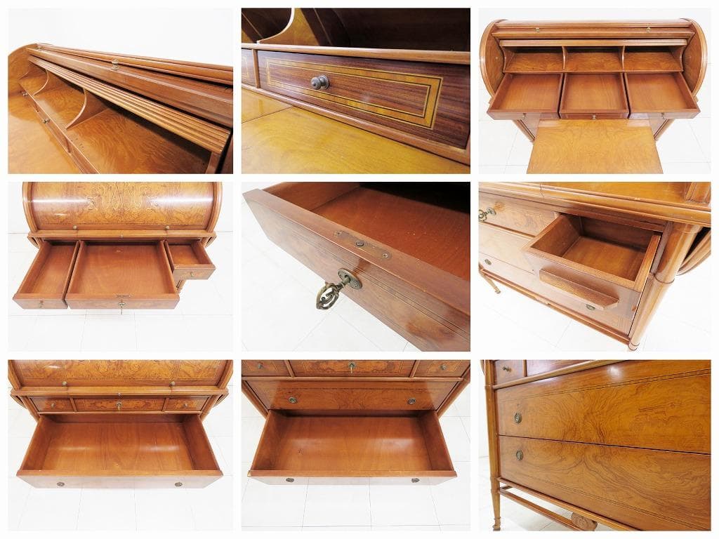 最高級 イタリア カルパネリ ライティングビューロー 象嵌 デスク チェスト