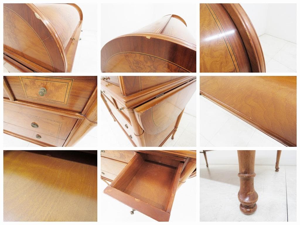 最高級 イタリア カルパネリ ライティングビューロー 象嵌 デスク チェスト