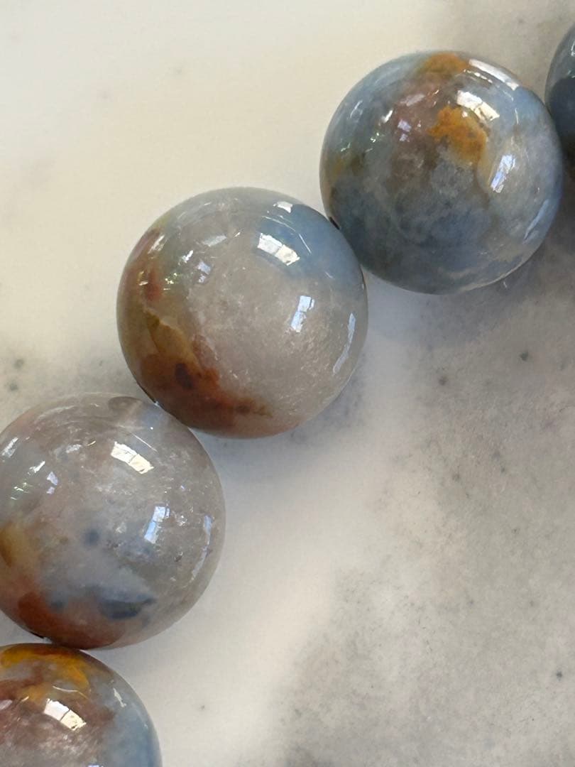 希少ブルーアンフィボールインクォーツブレスレット11.3