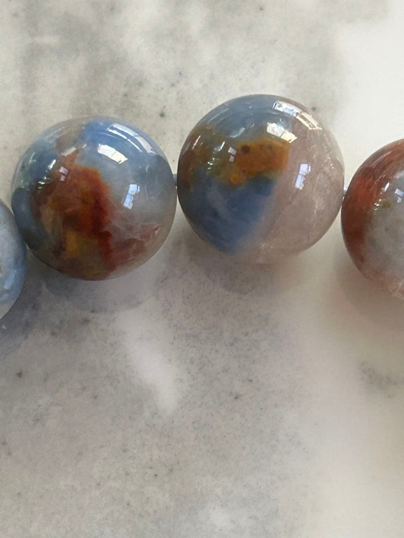 希少ブルーアンフィボールインクォーツブレスレット11.3