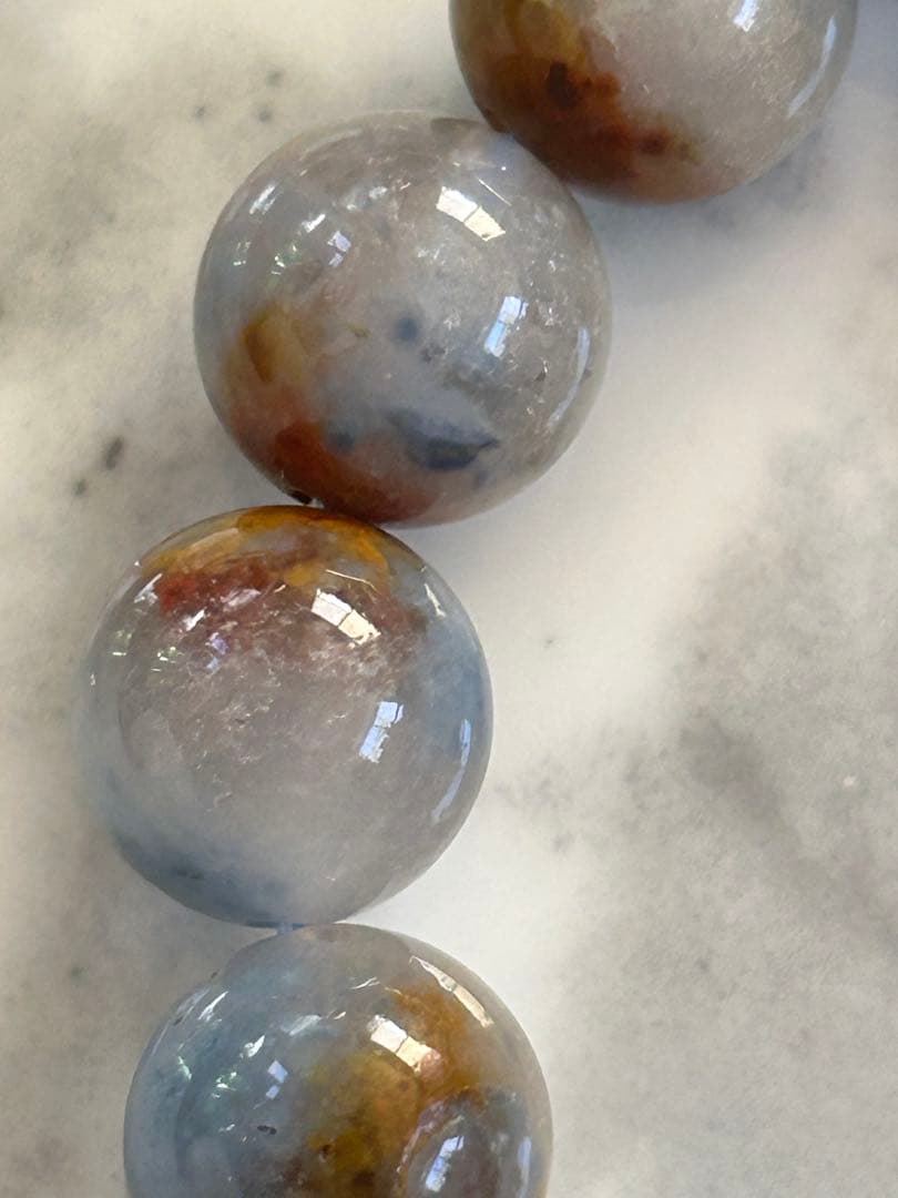 希少ブルーアンフィボールインクォーツブレスレット11.3