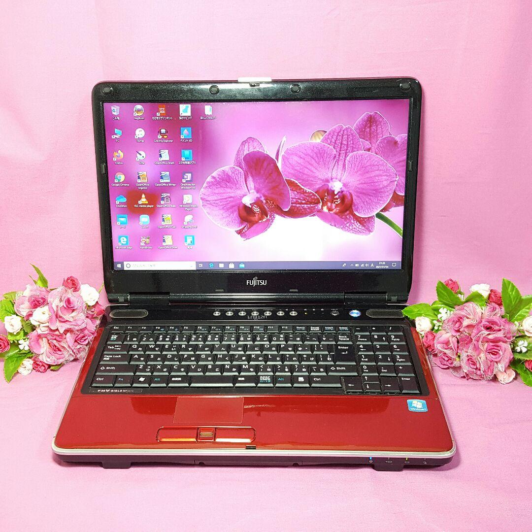 CORE-I5搭載/新Win10/大容量500GB/赤色富士通/オフィス/テンキ