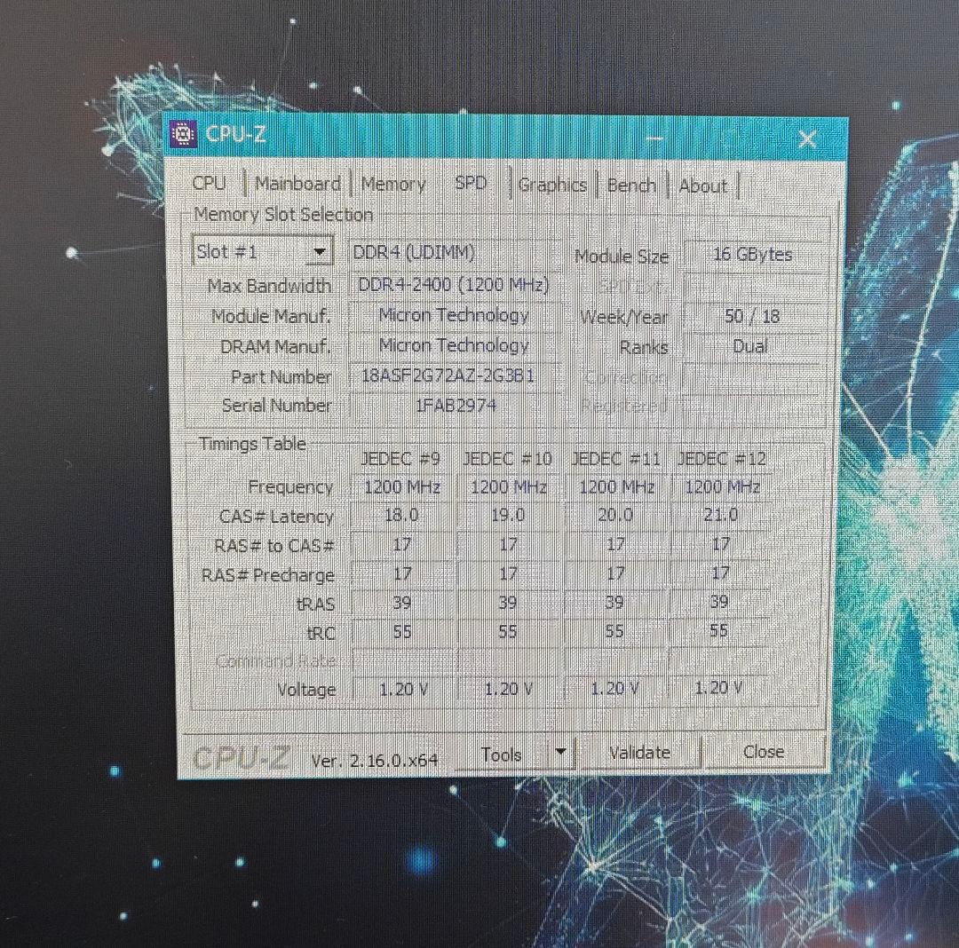 Micron Technology DDR4-2400 16GB メモリ
