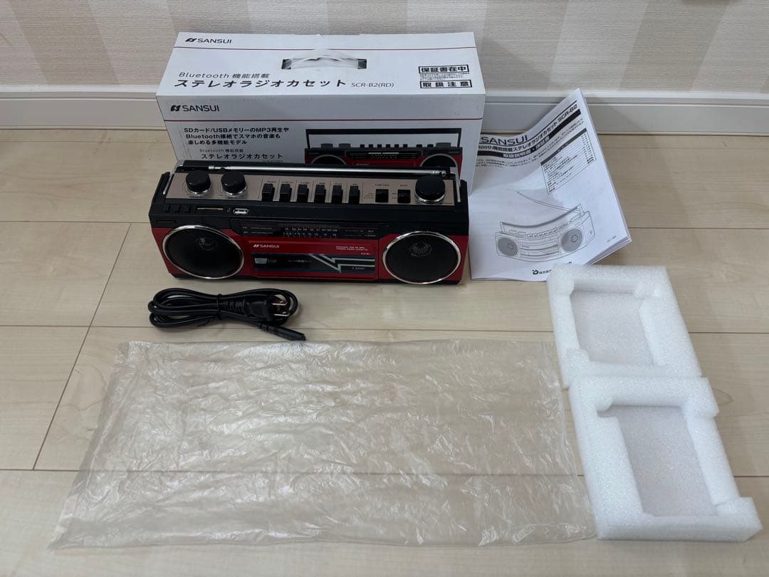 SANSUI Bluetooth 搭載 カセットテープ プレイヤー SCR-B2