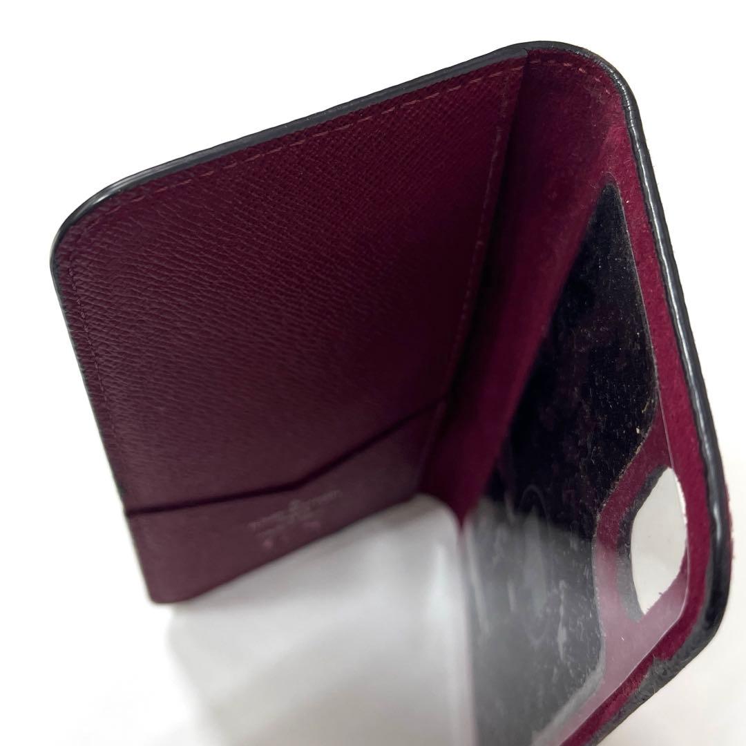 【箱付き】ルイヴィトン エピレザー iPhoneX 手帳型カバー【正規品】