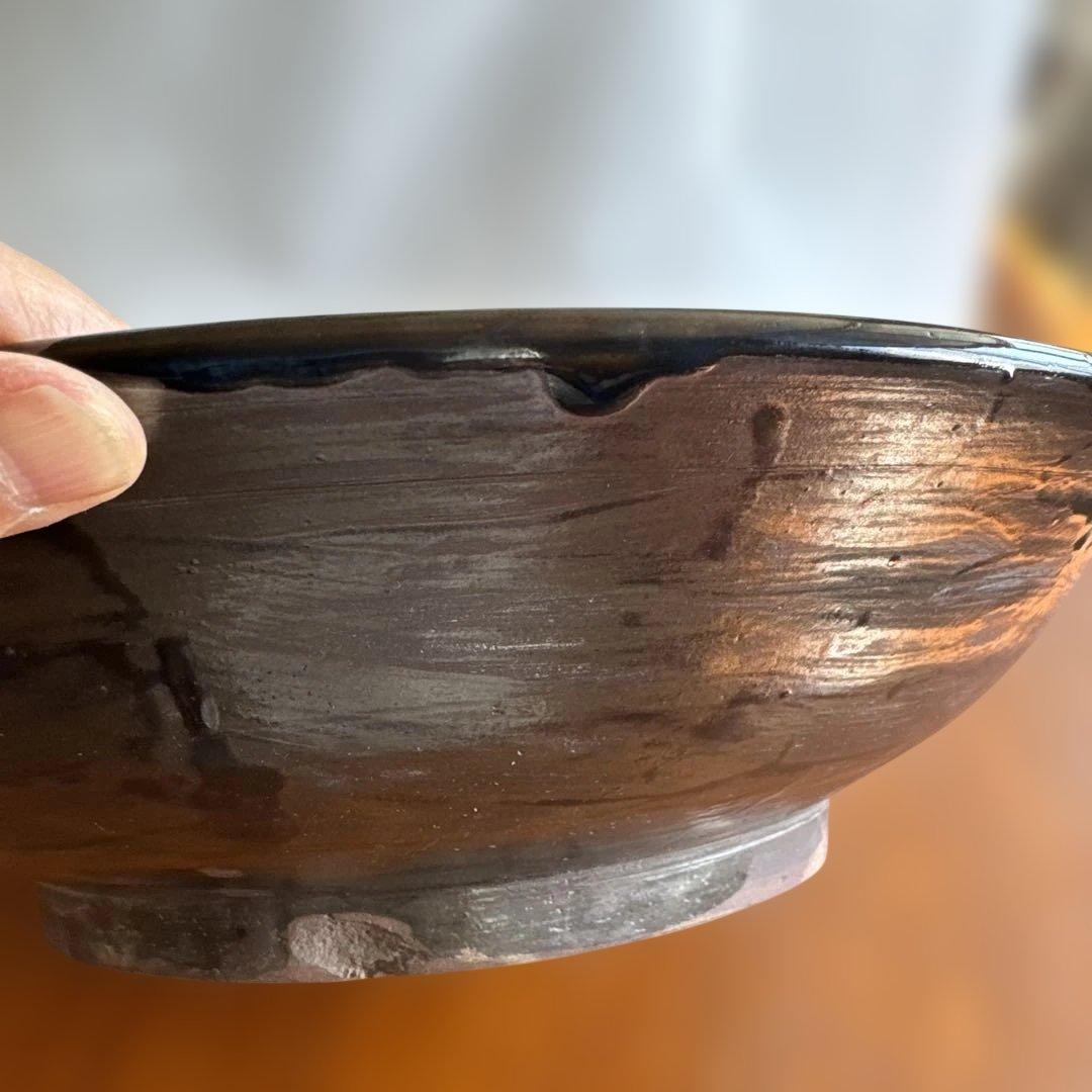壺屋焼.小橋川永弘.緑釉.唐草.掻き落とし.大皿.希少品.未使用品.銘あり